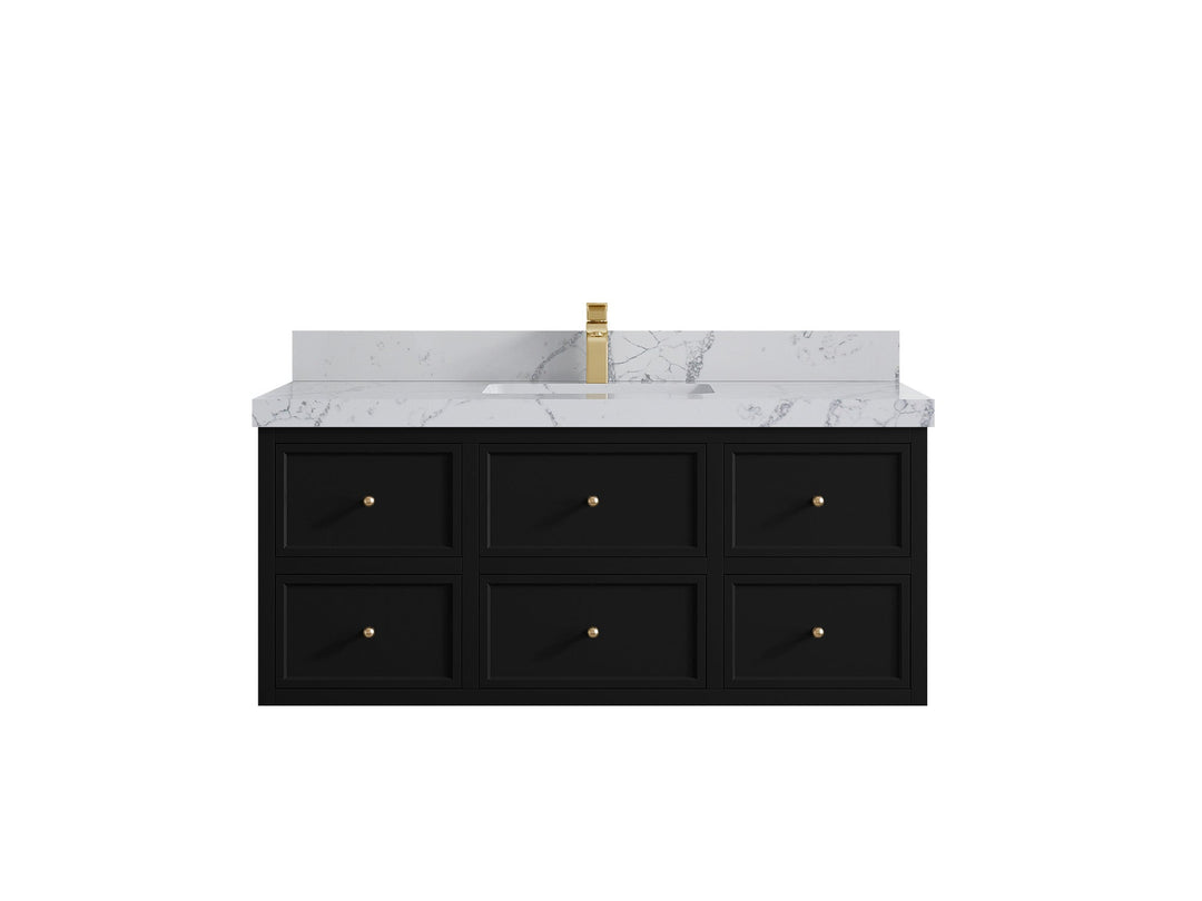Roswell Floating 48 in. W x 22 in. D Single Sink Bathroom Vanity - Willow Bath and Vanity