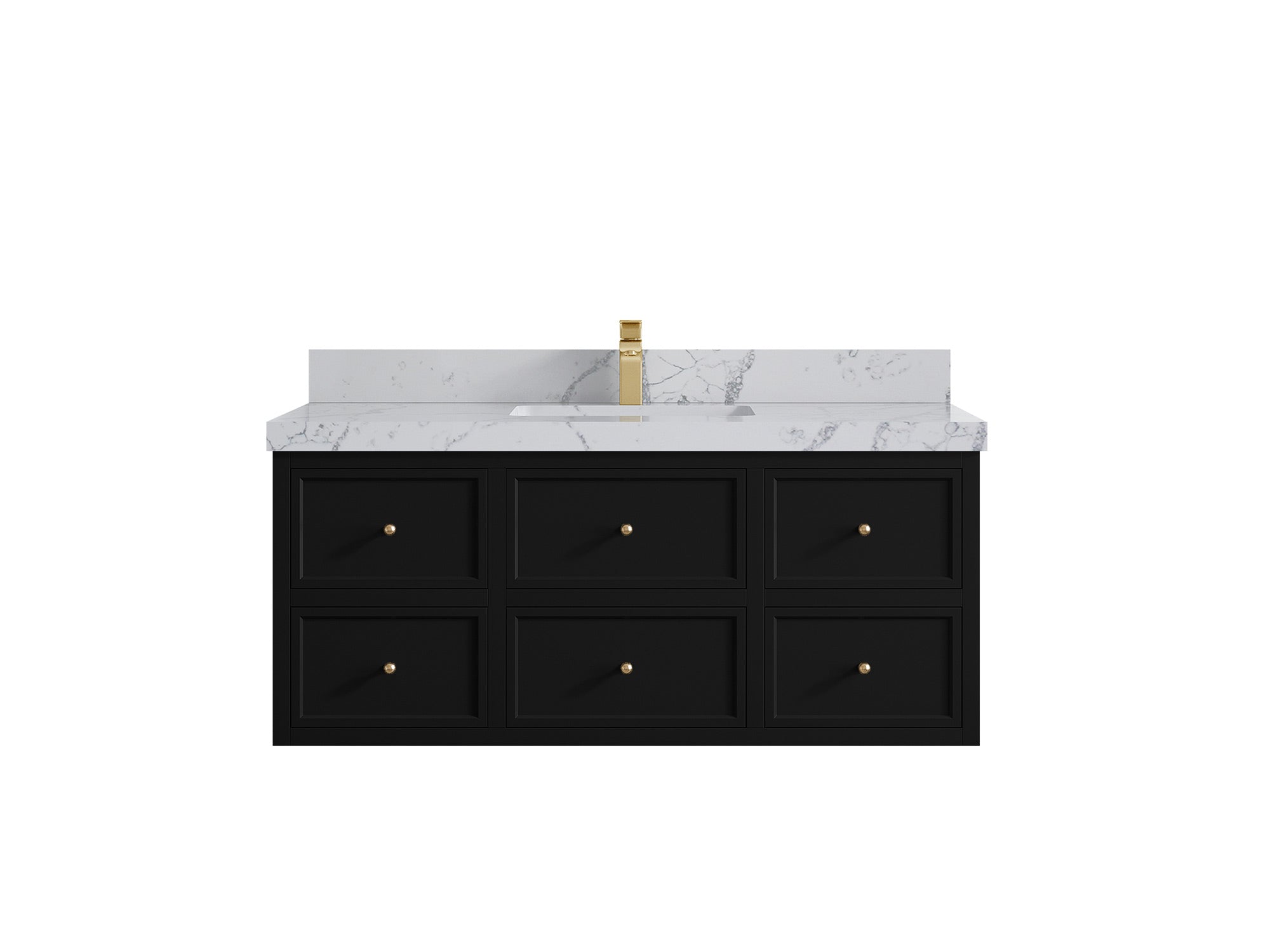 Roswell Floating 48 in. W x 22 in. D Single Sink Bathroom Vanity - Willow Bath and Vanity