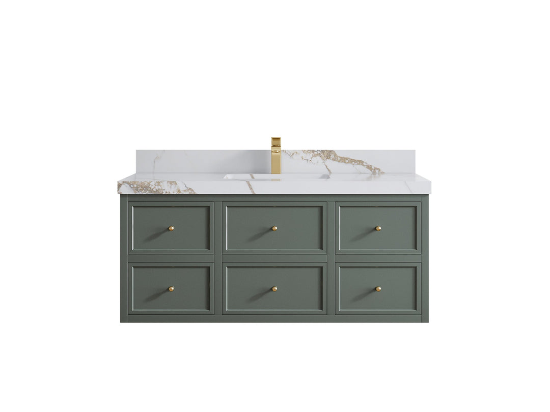 Roswell Floating 48 in. W x 22 in. D Single Sink Bathroom Vanity - Willow Bath and Vanity