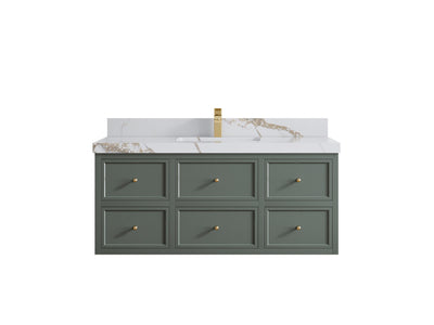 Roswell Floating 48 in. W x 22 in. D Single Sink Bathroom Vanity - Willow Bath and Vanity