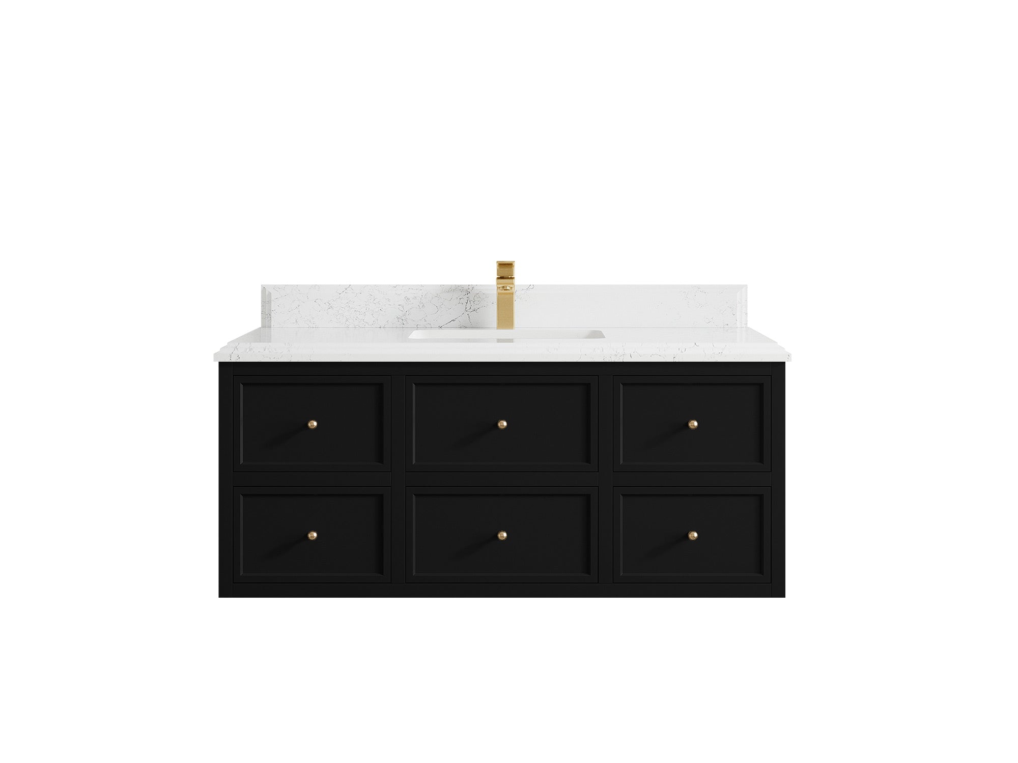 Roswell Floating 48 in. W x 22 in. D Single Sink Bathroom Vanity - Willow Bath and Vanity