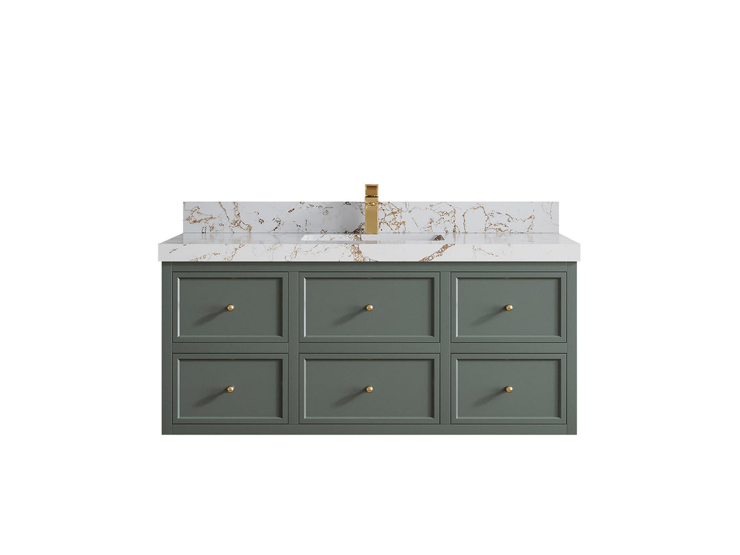 Roswell Floating 48 in. W x 22 in. D Single Sink Bathroom Vanity - Willow Bath and Vanity
