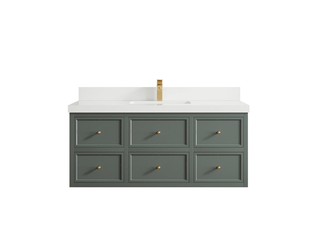 Roswell Floating 48 in. W x 22 in. D Single Sink Bathroom Vanity - Willow Bath and Vanity