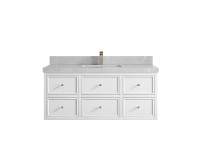 Roswell Floating 48 in. W x 22 in. D Single Sink Bathroom Vanity - Willow Bath and Vanity