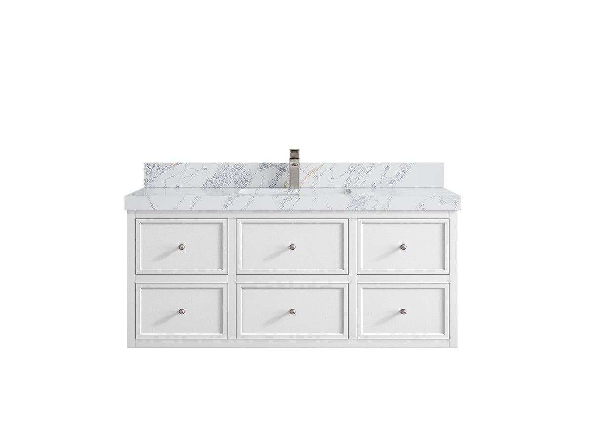 Roswell Floating 48 in. W x 22 in. D Single Sink Bathroom Vanity - Willow Bath and Vanity