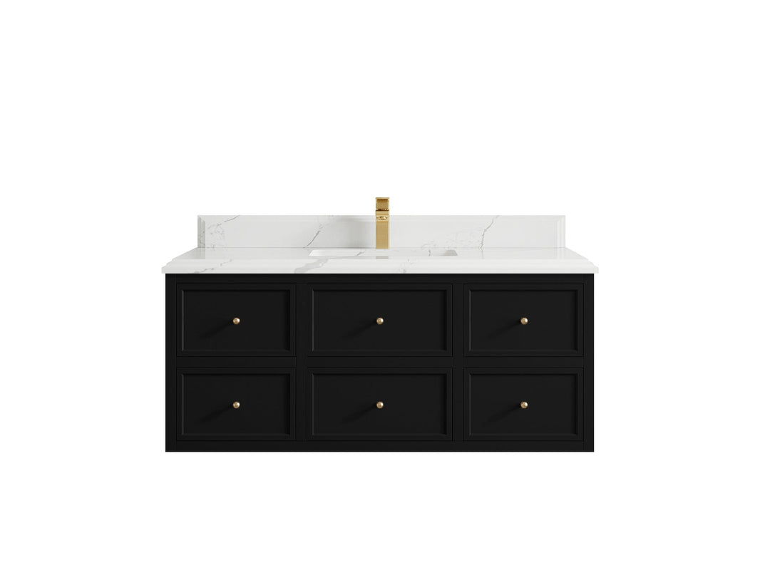 Roswell Floating 48 in. W x 22 in. D Single Sink Bathroom Vanity - Willow Bath and Vanity