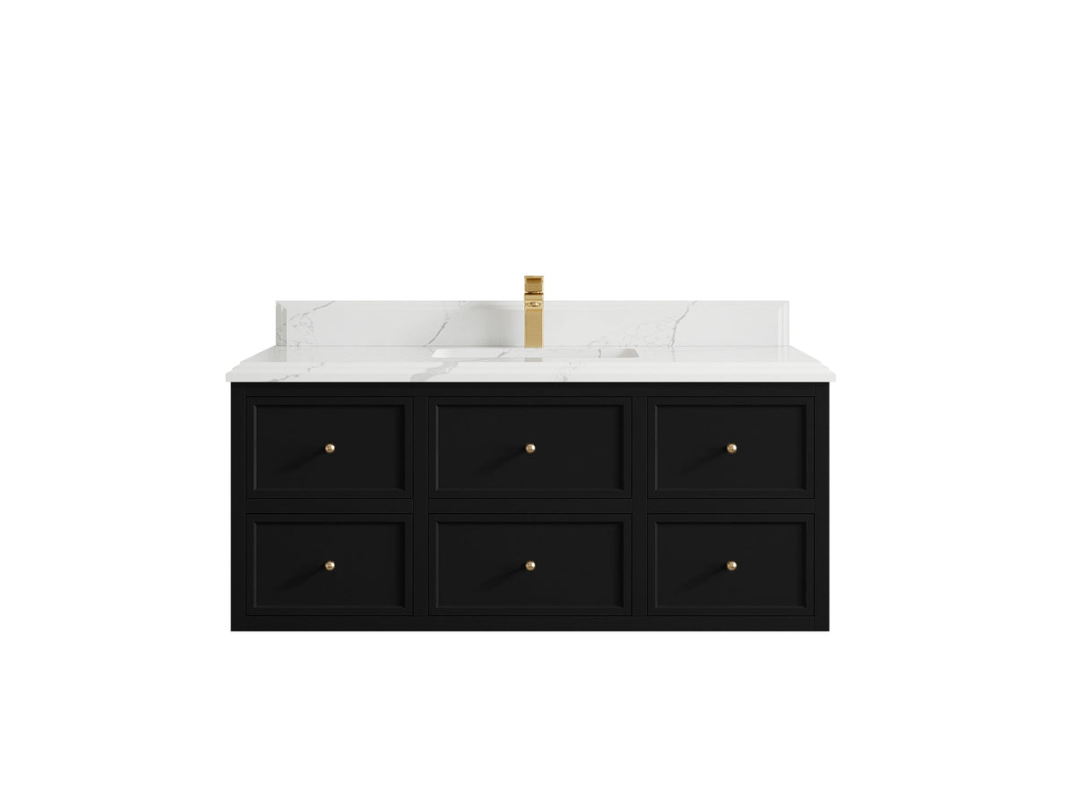 Roswell Floating 48 in. W x 22 in. D Single Sink Bathroom Vanity - Willow Bath and Vanity