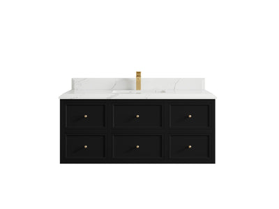 Roswell Floating 48 in. W x 22 in. D Single Sink Bathroom Vanity - Willow Bath and Vanity