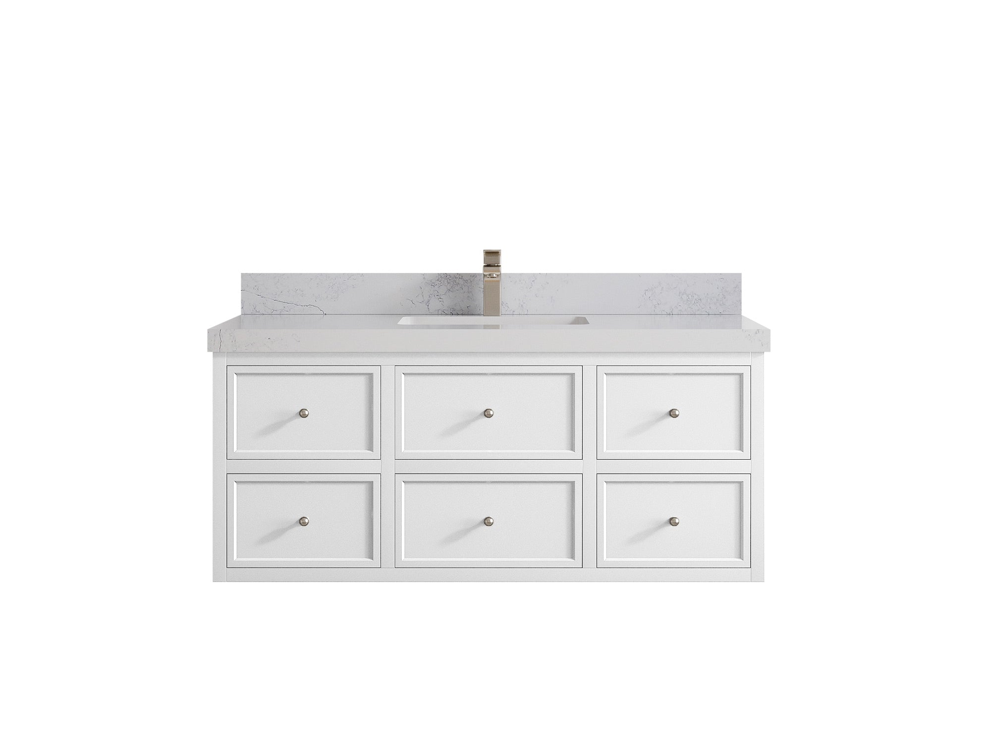 Roswell Floating 48 in. W x 22 in. D Single Sink Bathroom Vanity - Willow Bath and Vanity