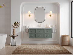Roswell Floating 48 in. W x 22 in. D Single Sink Bathroom Vanity - photo 4