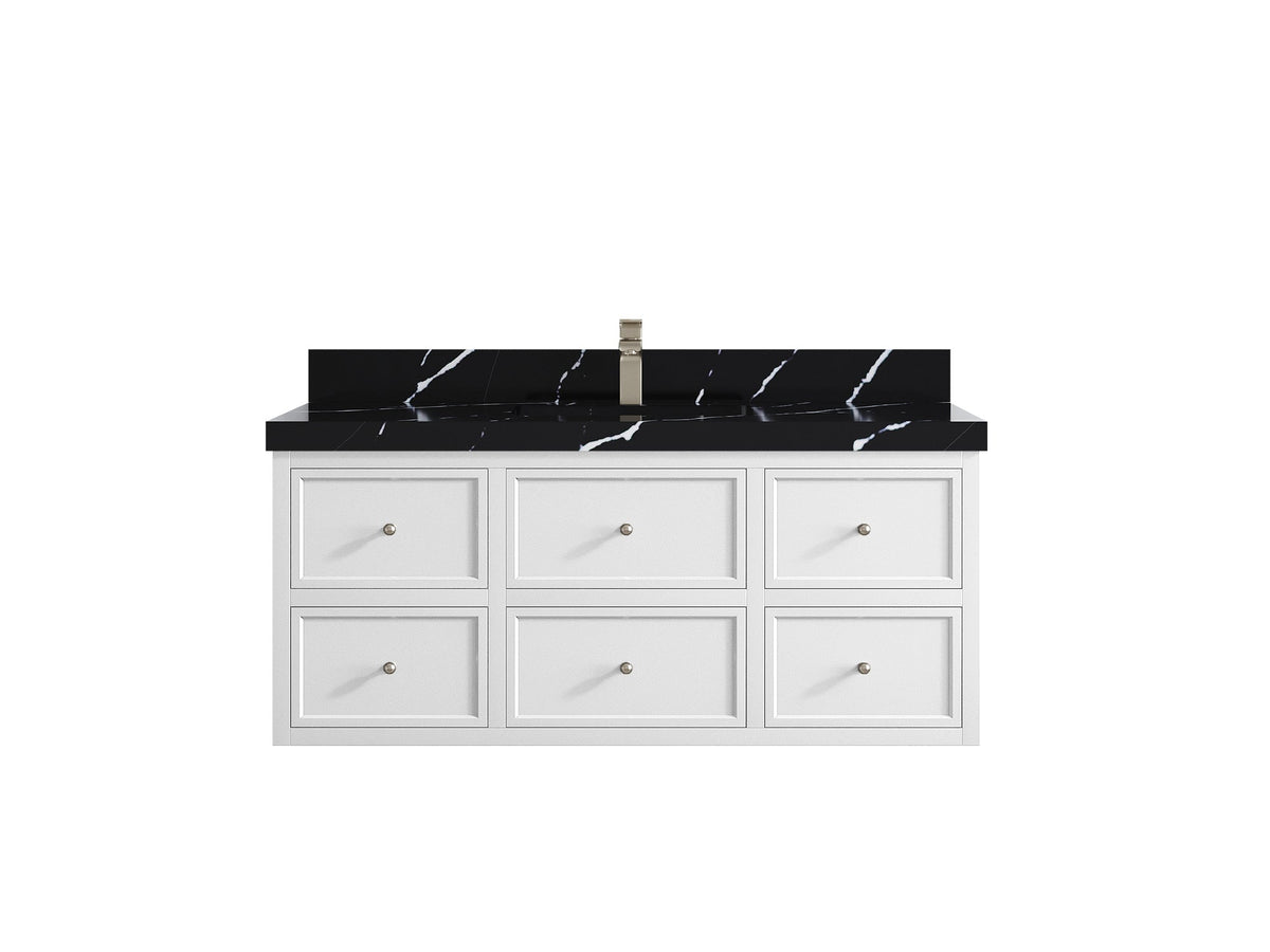Roswell Floating 48 in. W x 22 in. D Single Sink Bathroom Vanity - Willow Bath and Vanity