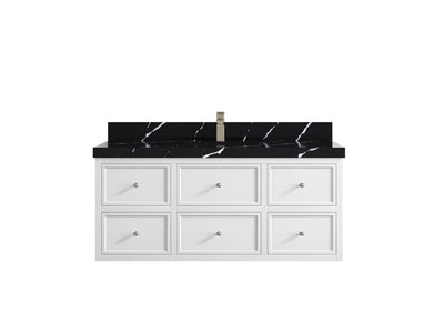 Roswell Floating 48 in. W x 22 in. D Single Sink Bathroom Vanity - Willow Bath and Vanity