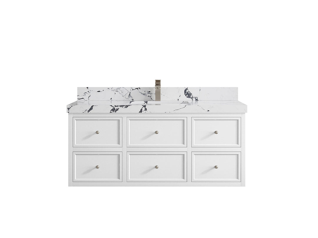 Roswell Floating 48 in. W x 22 in. D Single Sink Bathroom Vanity - Willow Bath and Vanity