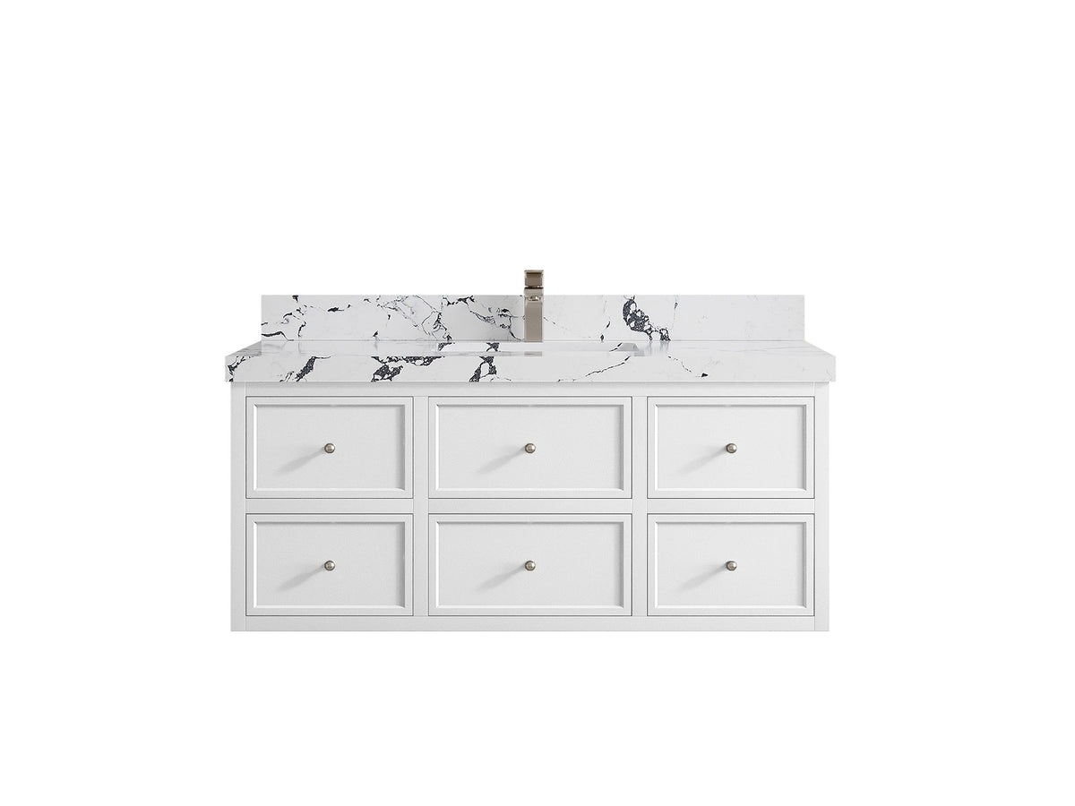 Roswell Floating 48 in. W x 22 in. D Single Sink Bathroom Vanity - Willow Bath and Vanity