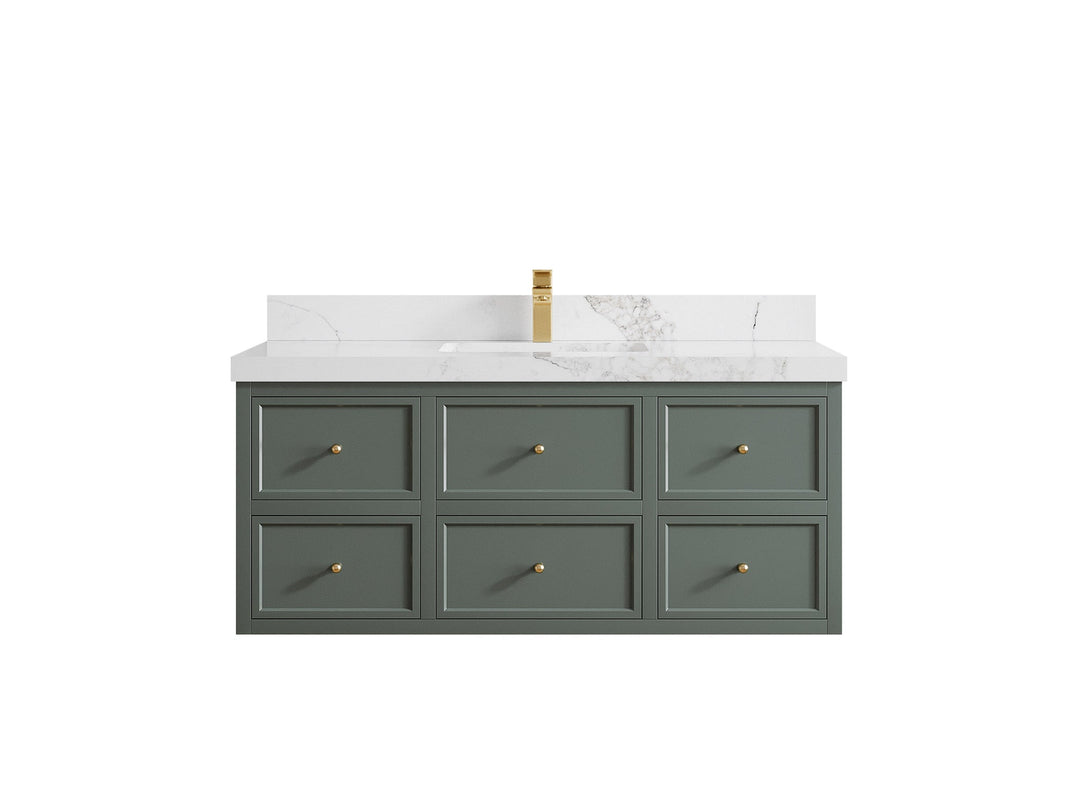 Roswell Floating 48 in. W x 22 in. D Single Sink Bathroom Vanity - Willow Bath and Vanity