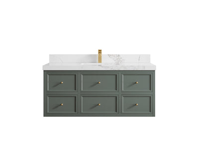 Roswell Floating 48 in. W x 22 in. D Single Sink Bathroom Vanity - Willow Bath and Vanity