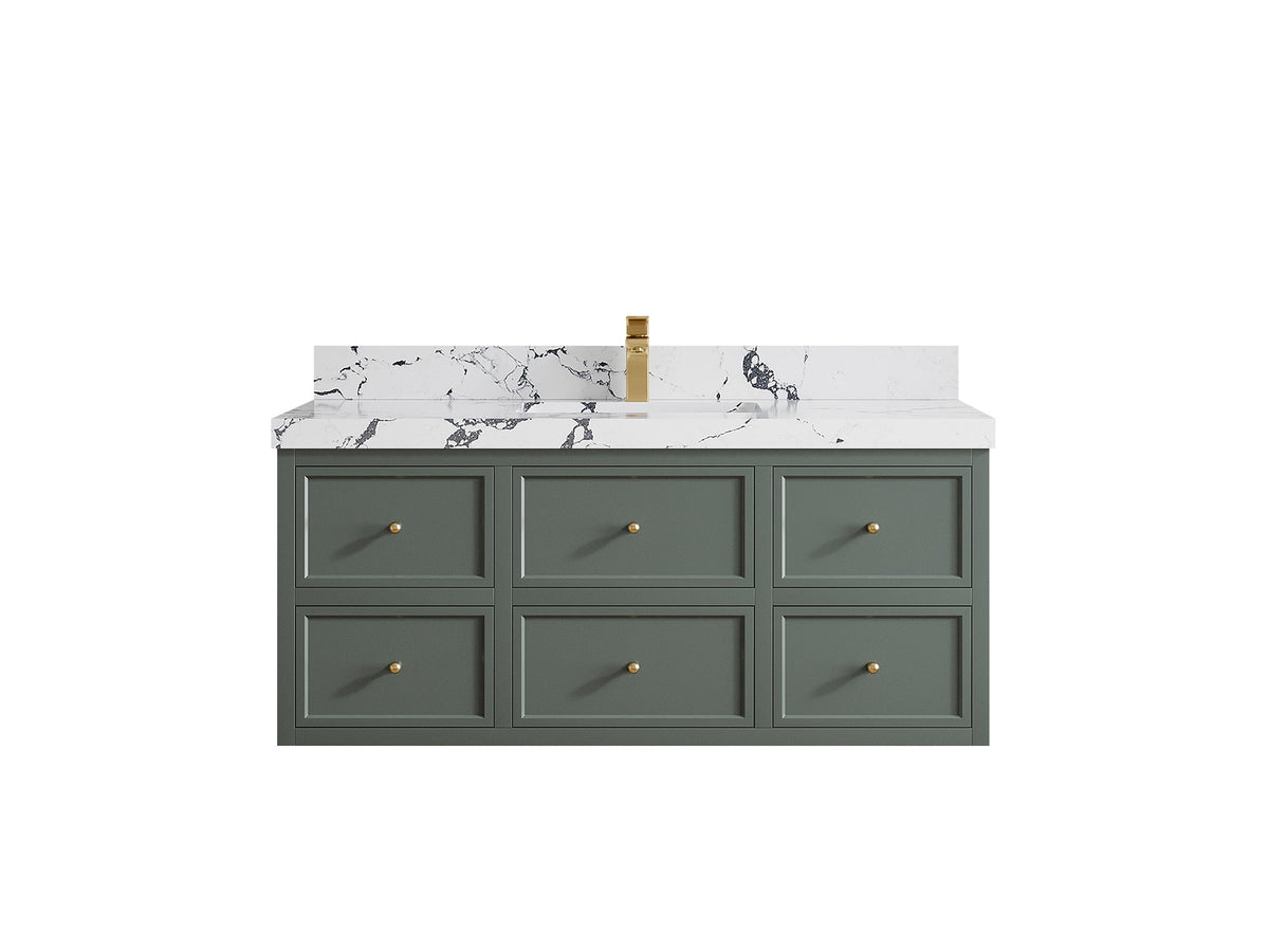 Roswell Floating 48 in. W x 22 in. D Single Sink Bathroom Vanity - Willow Bath and Vanity