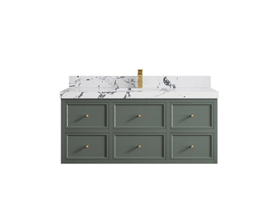 Roswell Floating 48 in. W x 22 in. D Single Sink Bathroom Vanity - Willow Bath and Vanity