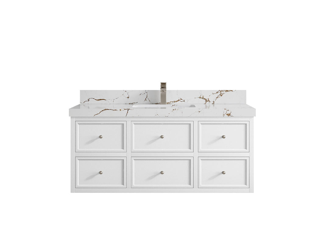 Roswell Floating 48 in. W x 22 in. D Single Sink Bathroom Vanity - Willow Bath and Vanity