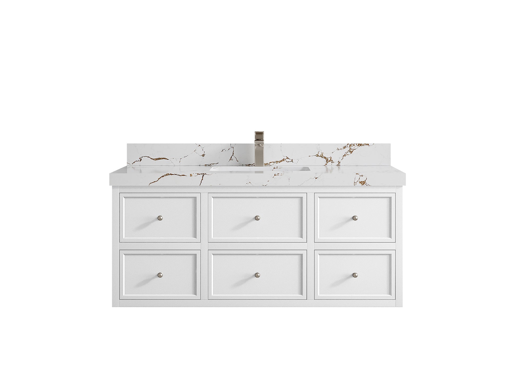 Roswell Floating 48 in. W x 22 in. D Single Sink Bathroom Vanity - Willow Bath and Vanity