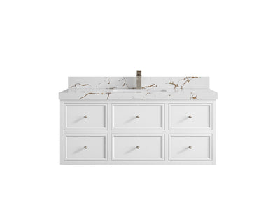 Roswell Floating 48 in. W x 22 in. D Single Sink Bathroom Vanity - Willow Bath and Vanity