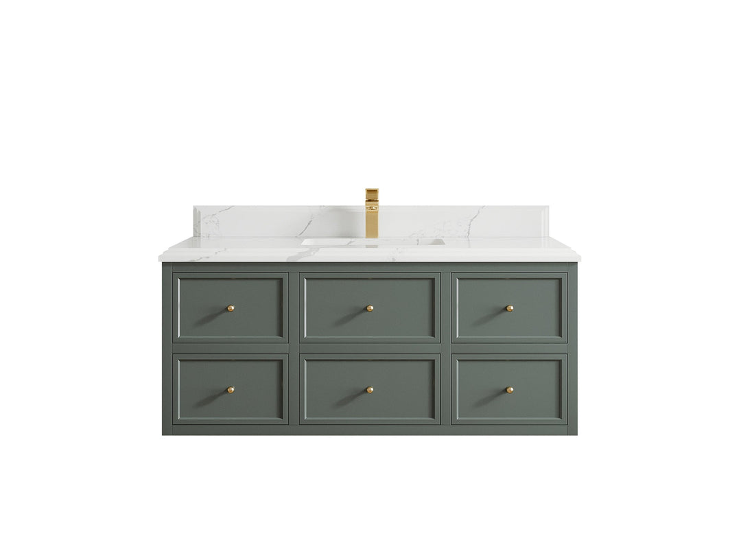 Roswell Floating 48 in. W x 22 in. D Single Sink Bathroom Vanity - Willow Bath and Vanity