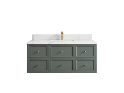 Roswell Floating 48 in. W x 22 in. D Single Sink Bathroom Vanity - Willow Bath and Vanity
