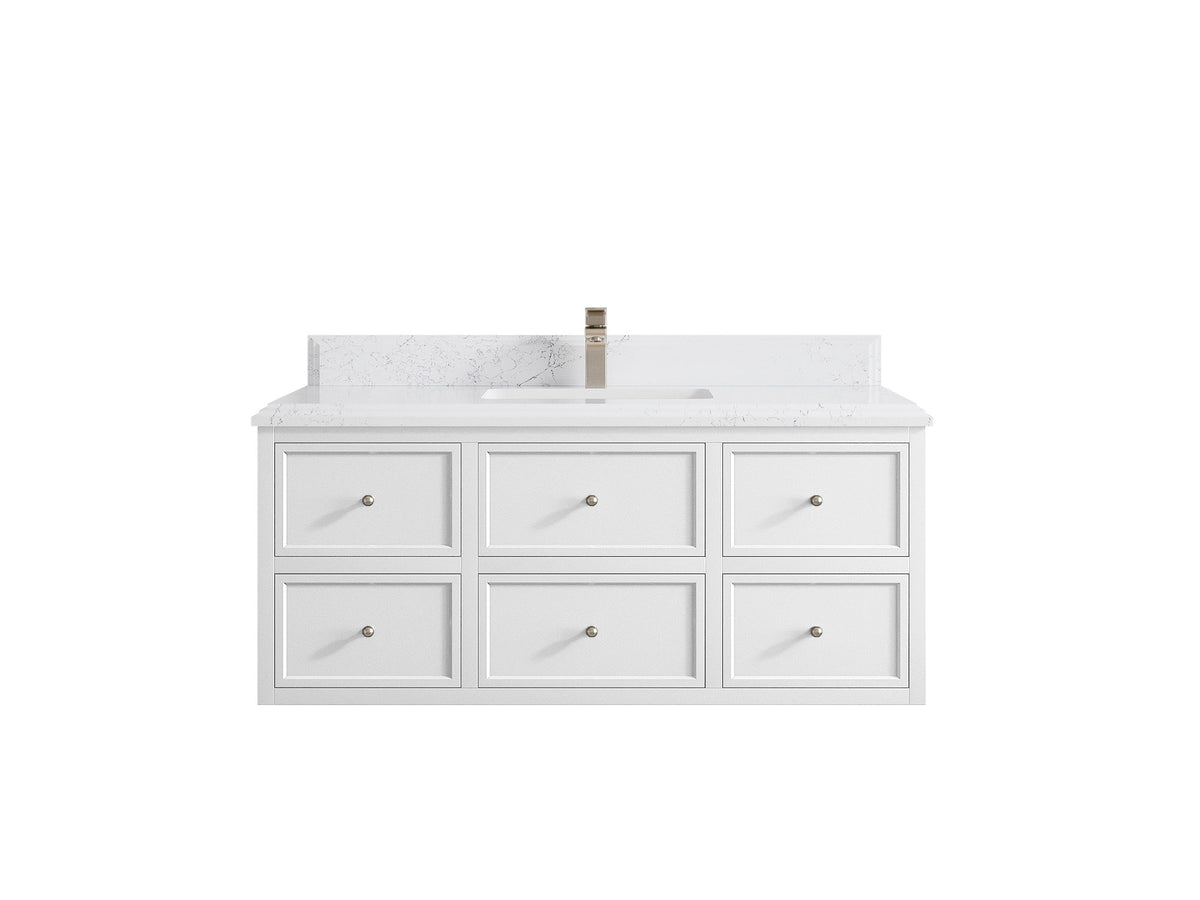 Roswell Floating 48 in. W x 22 in. D Single Sink Bathroom Vanity - Willow Bath and Vanity