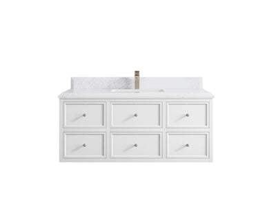 Roswell Floating 48 in. W x 22 in. D Single Sink Bathroom Vanity - Willow Bath and Vanity