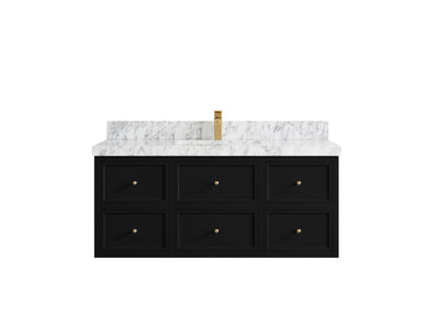 Roswell Floating 48 in. W x 22 in. D Single Sink Bathroom Vanity - Willow Bath and Vanity