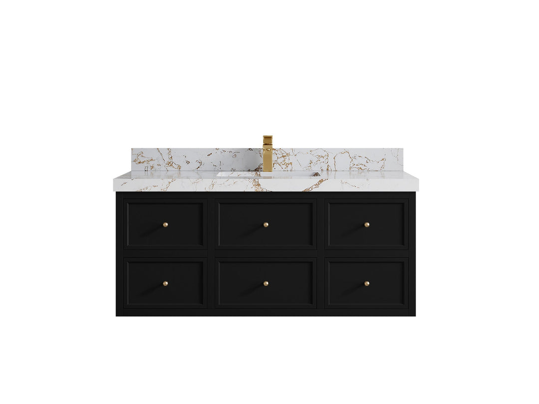 Roswell Floating 48 in. W x 22 in. D Single Sink Bathroom Vanity - Willow Bath and Vanity