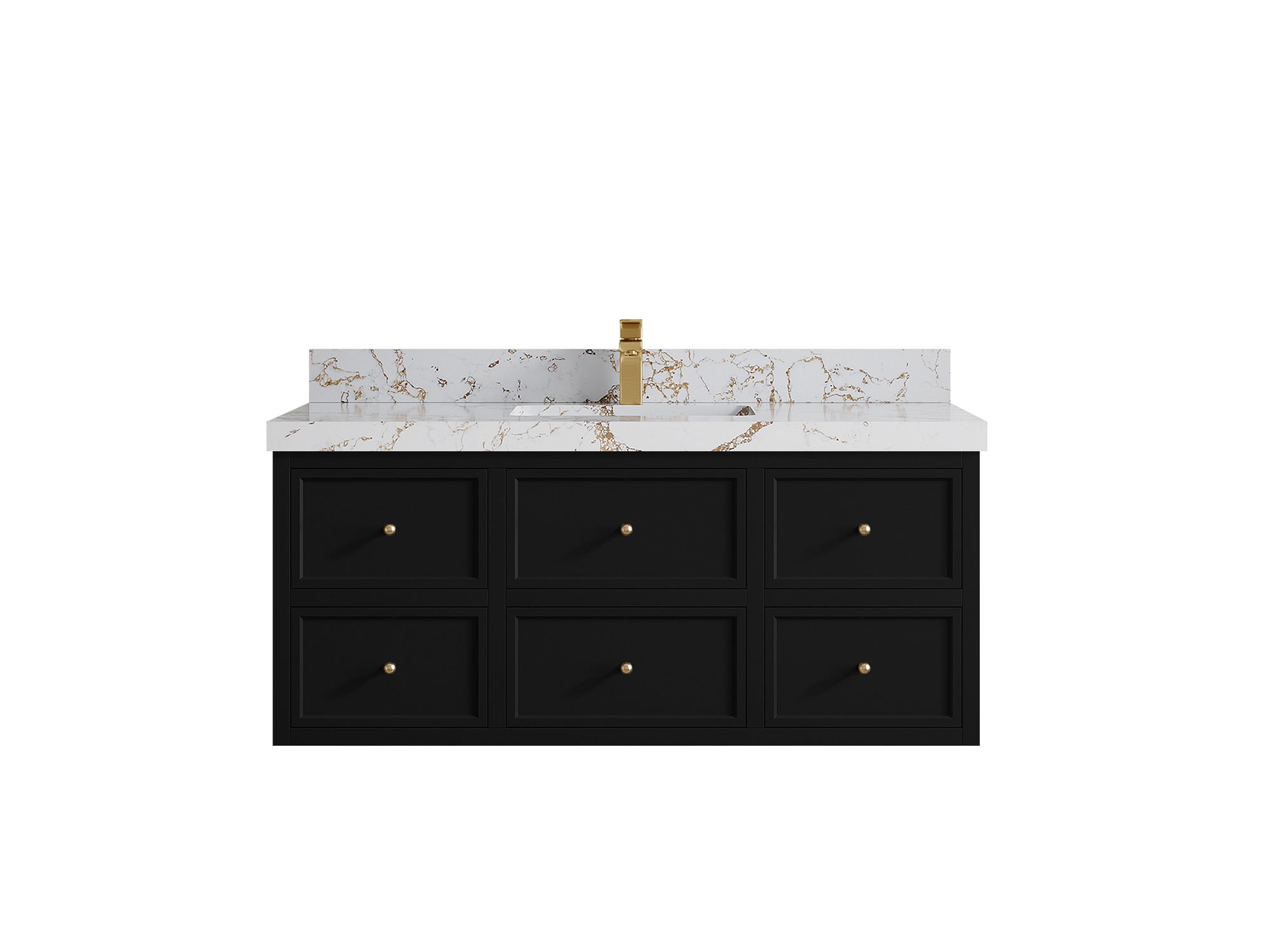 Roswell Floating 48 in. W x 22 in. D Single Sink Bathroom Vanity - Willow Bath and Vanity