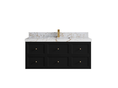 Roswell Floating 48 in. W x 22 in. D Single Sink Bathroom Vanity - Willow Bath and Vanity