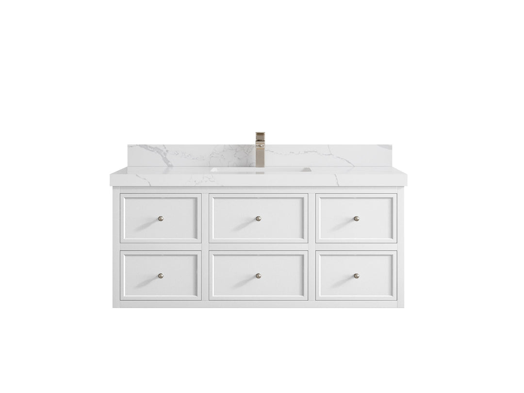 Roswell Floating 48 in. W x 22 in. D Single Sink Bathroom Vanity - Willow Bath and Vanity