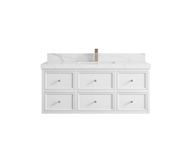 Roswell Floating 48 in. W x 22 in. D Single Sink Bathroom Vanity - Willow Bath and Vanity