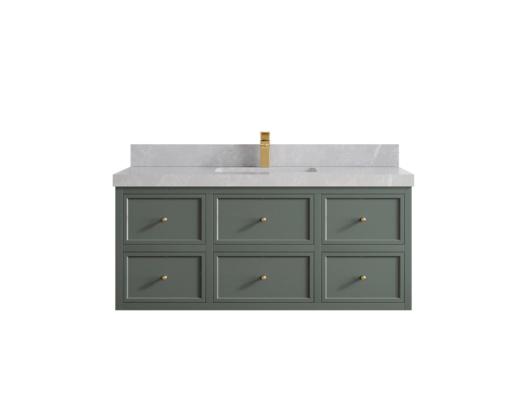 Roswell Floating 48 in. W x 22 in. D Single Sink Bathroom Vanity - Willow Bath and Vanity