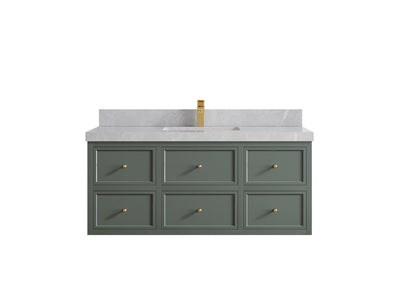 Roswell Floating 48 in. W x 22 in. D Single Sink Bathroom Vanity - Willow Bath and Vanity