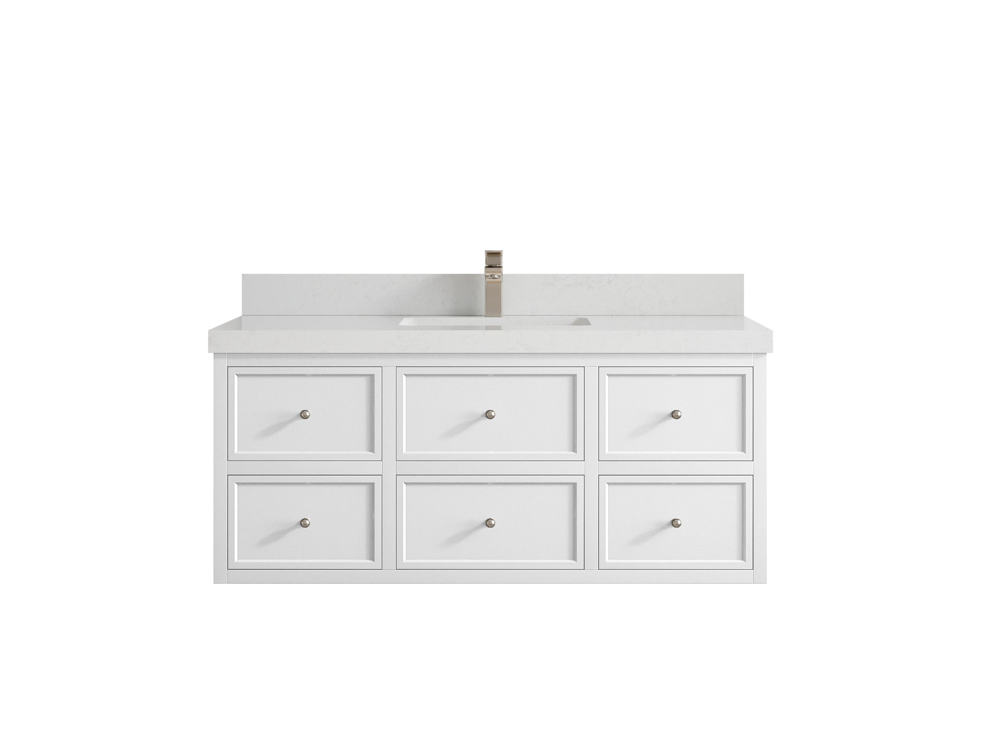Roswell Floating 48 in. W x 22 in. D Single Sink Bathroom Vanity - Willow Bath and Vanity