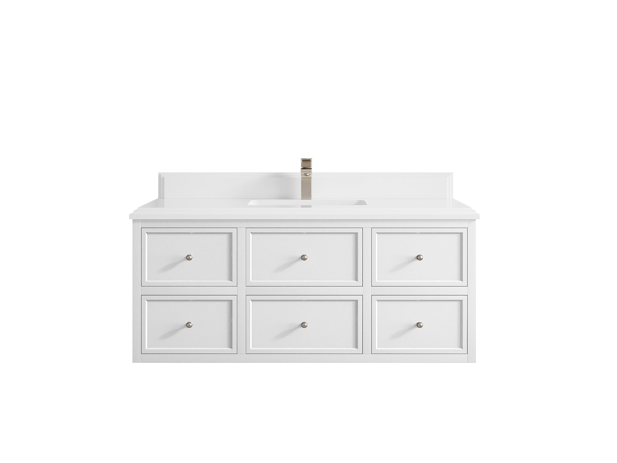 Roswell Floating 48 in. W x 22 in. D Single Sink Bathroom Vanity - Willow Bath and Vanity