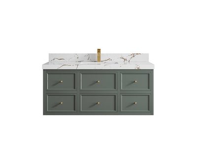 Roswell Floating 48 in. W x 22 in. D Single Sink Bathroom Vanity - Willow Bath and Vanity