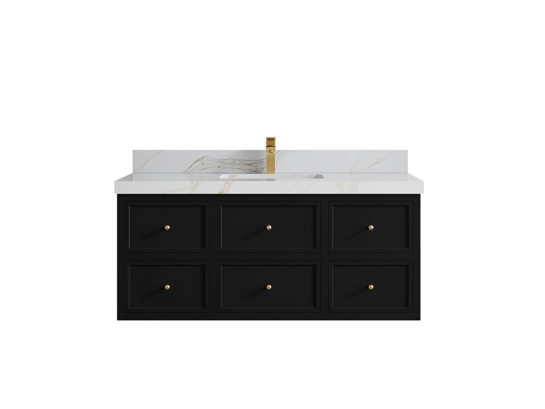 Roswell Floating 48 in. W x 22 in. D Single Sink Bathroom Vanity - Willow Bath and Vanity