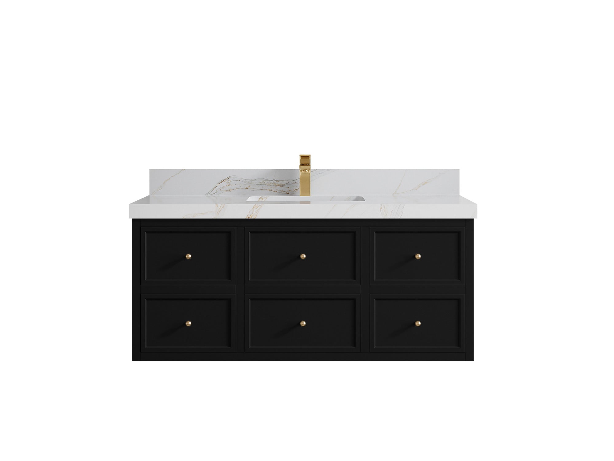 Roswell Floating 48 in. W x 22 in. D Single Sink Bathroom Vanity - Willow Bath and Vanity