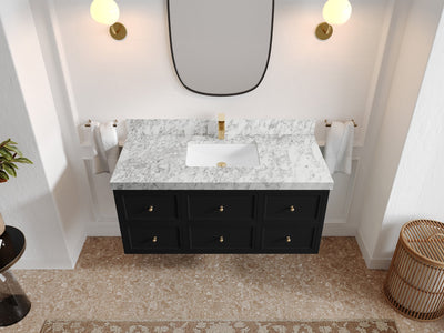 Roswell Floating 48 in. W x 22 in. D Single Sink Bathroom Vanity - Willow Bath and Vanity