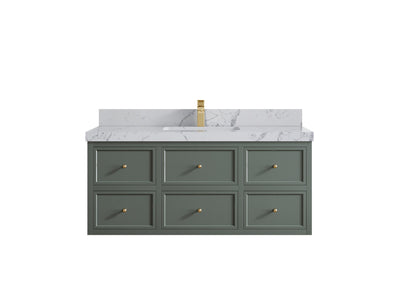 Roswell Floating 48 in. W x 22 in. D Single Sink Bathroom Vanity - Willow Bath and Vanity