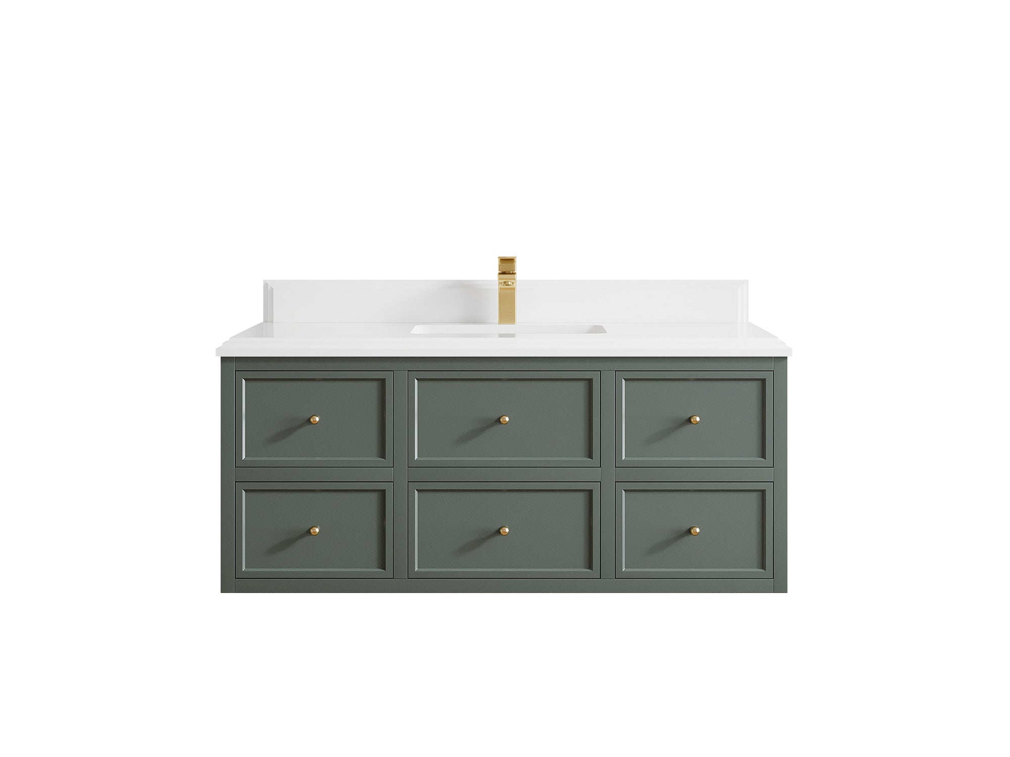 Roswell Floating 48 in. W x 22 in. D Single Sink Bathroom Vanity - Willow Bath and Vanity