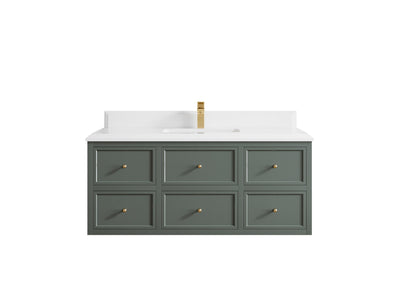 Roswell Floating 48 in. W x 22 in. D Single Sink Bathroom Vanity - Willow Bath and Vanity