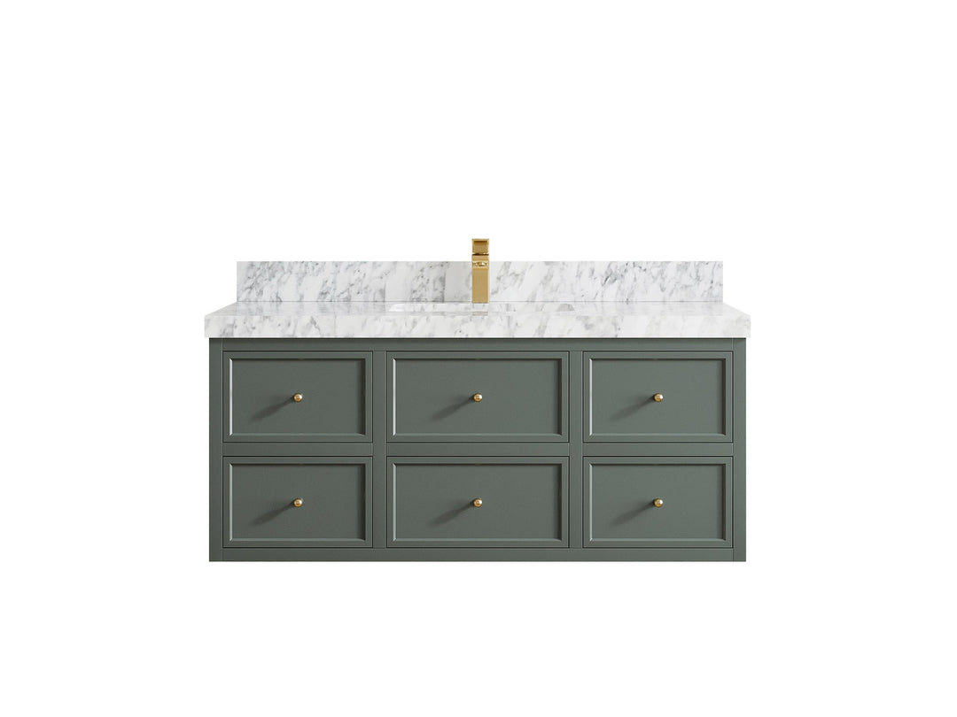 Roswell Floating 48 in. W x 22 in. D Single Sink Bathroom Vanity - Willow Bath and Vanity