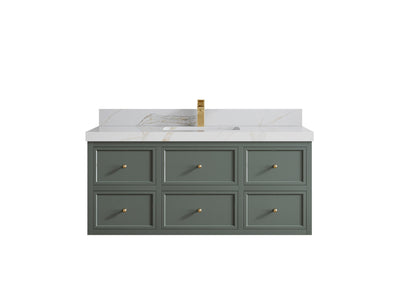 Roswell Floating 48 in. W x 22 in. D Single Sink Bathroom Vanity - Willow Bath and Vanity