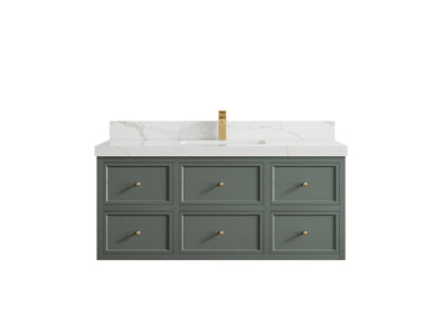 Roswell Floating 48 in. W x 22 in. D Single Sink Bathroom Vanity - Willow Bath and Vanity