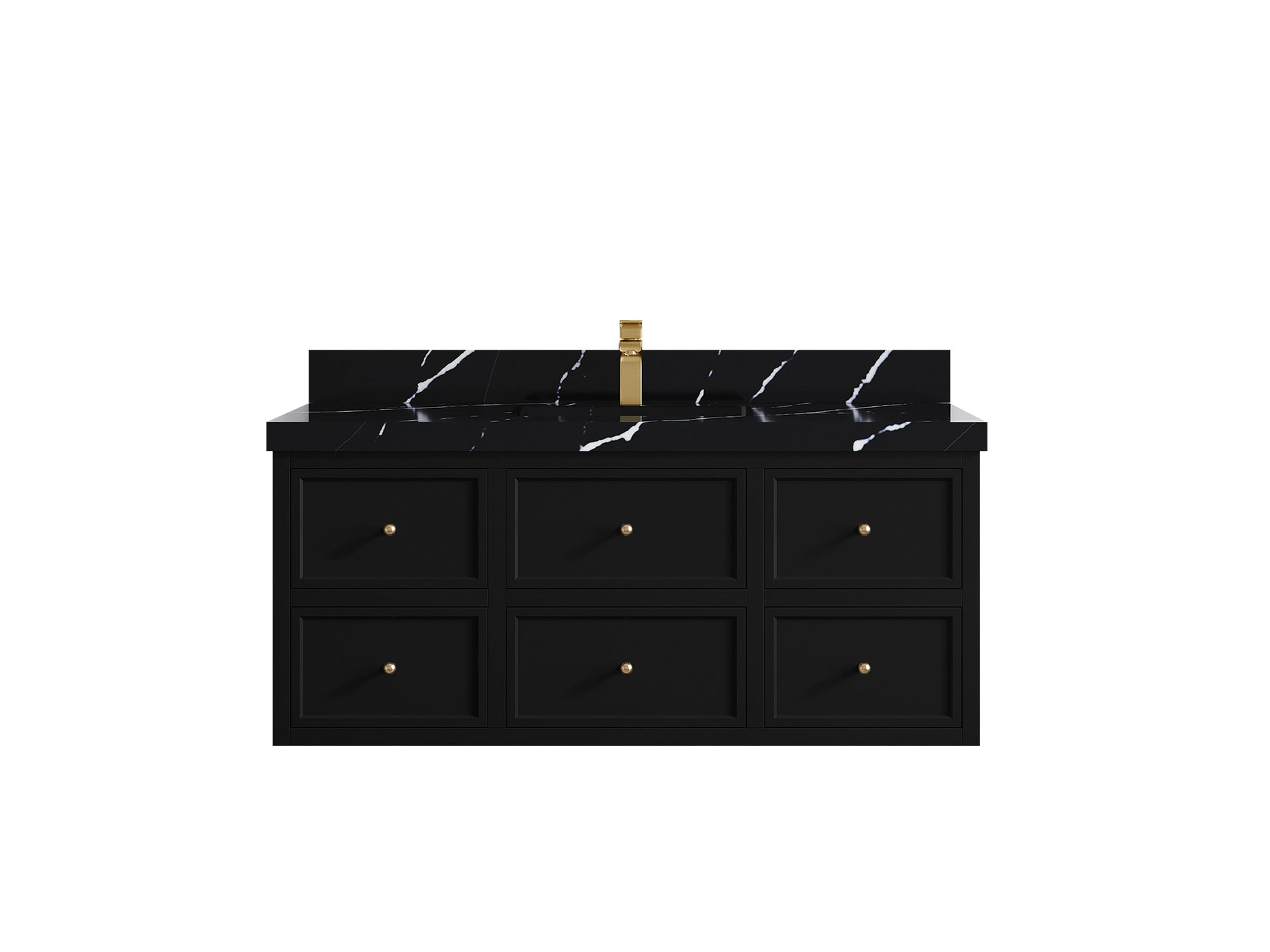 Roswell Floating 48 in. W x 22 in. D Single Sink Bathroom Vanity - Willow Bath and Vanity